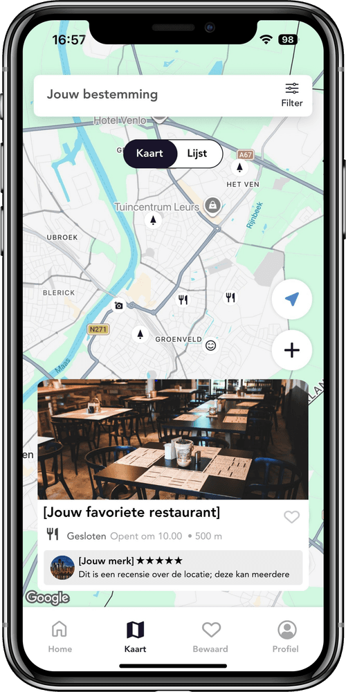 GoHere app – Map view