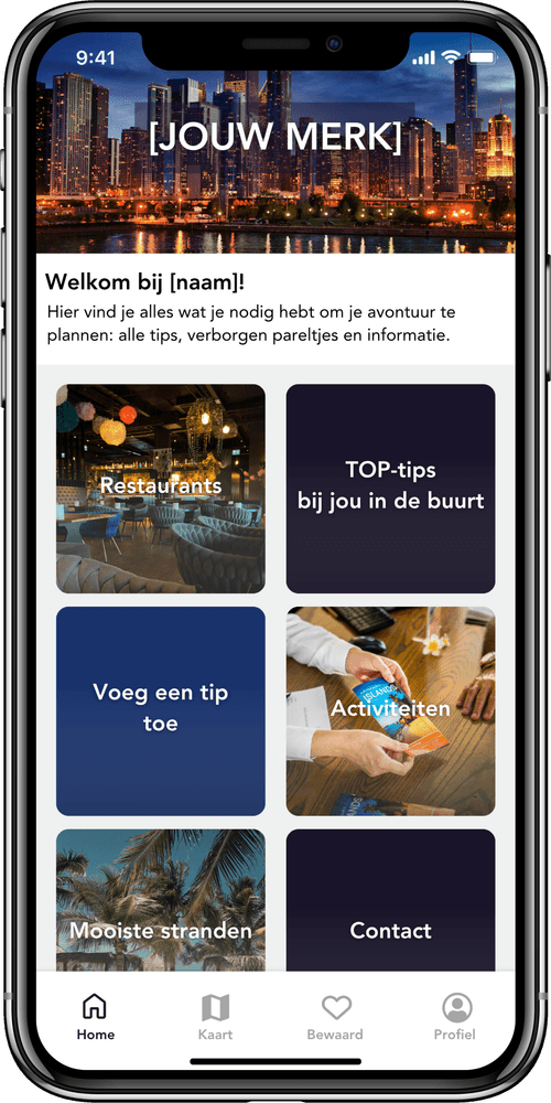 GoHere app – Homepage